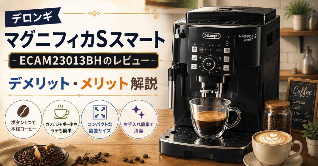 デロンギ マグニフィカSスマート ECAM23013BHのレビュー！デメリット3
